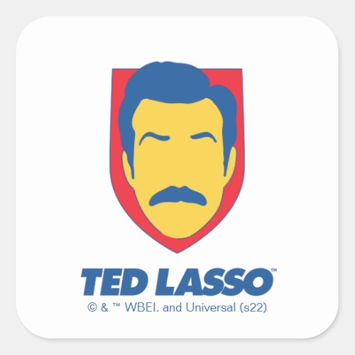Ted Lasso  Face Icon Square Sticker