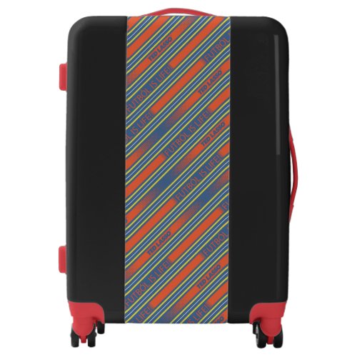 Ted Lasso  Ftbol is Life Stripe Pattern Luggage