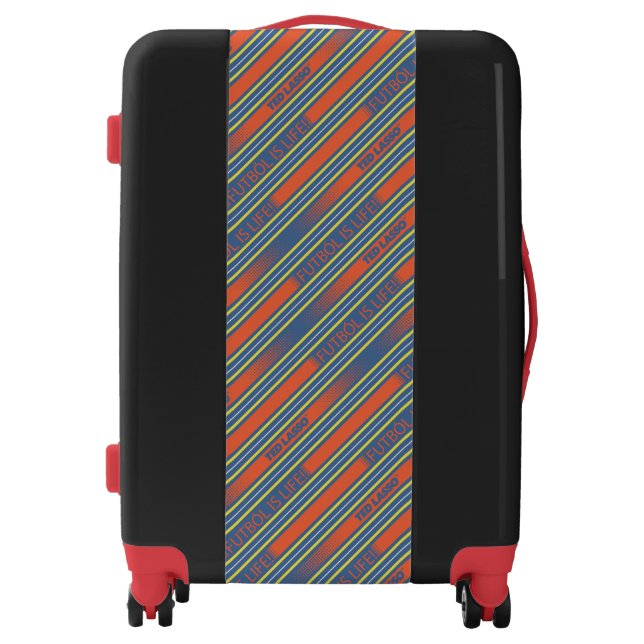 Ted Lasso | Fútbol is Life Stripe Pattern Luggage (Front)
