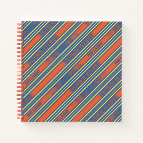 Ted Lasso  Ftbol is Life Stripe Pattern Notebook