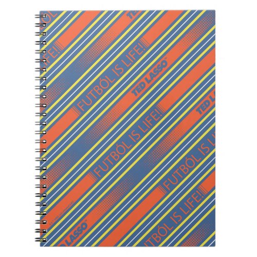 Ted Lasso  Ftbol is Life Stripe Pattern Notebook