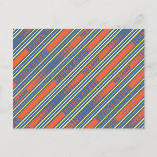 Ted Lasso  Ftbol is Life Stripe Pattern Postcard