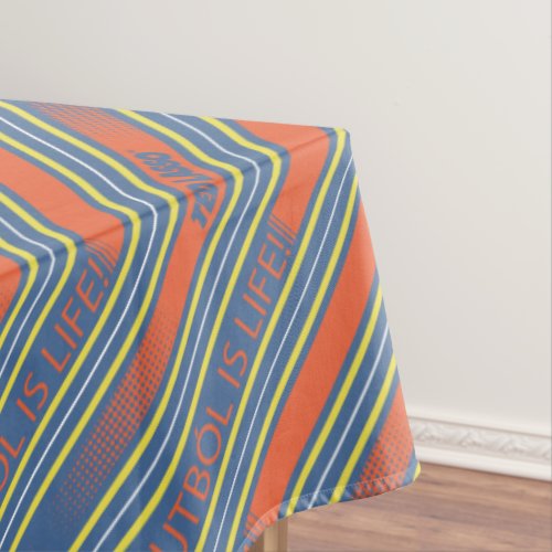 Ted Lasso  Ftbol is Life Stripe Pattern Tablecloth