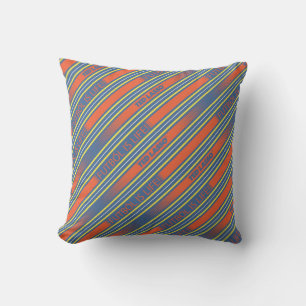 Ted Lasso Fútbol is Life Stripe Pattern Throw Pillow
