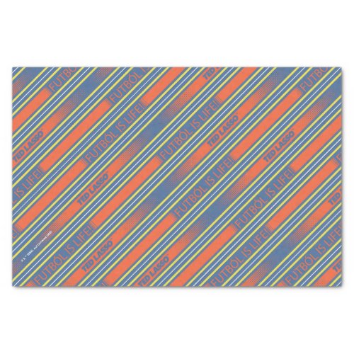 Ted Lasso  Ftbol is Life Stripe Pattern Tissue Paper