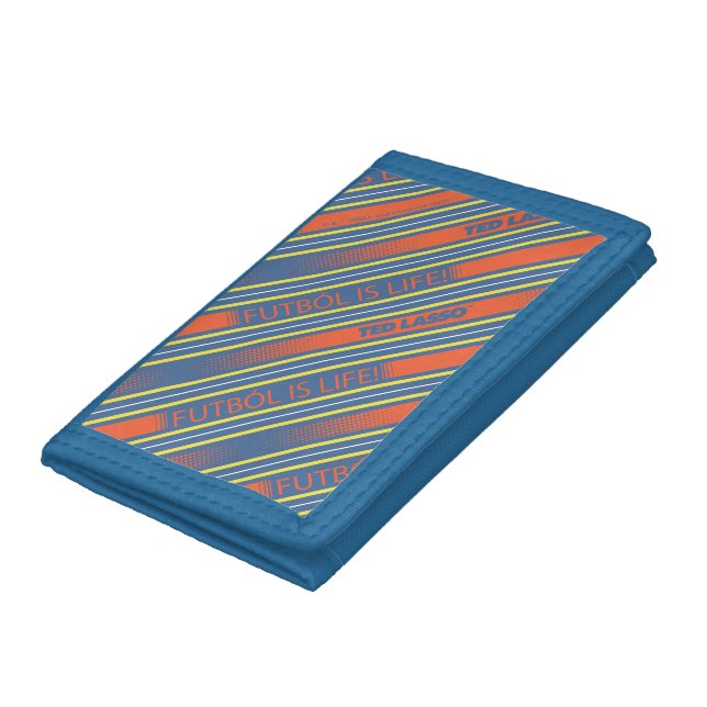 Ted Lasso | Fútbol is Life Stripe Pattern Trifold Wallet (Bottom)