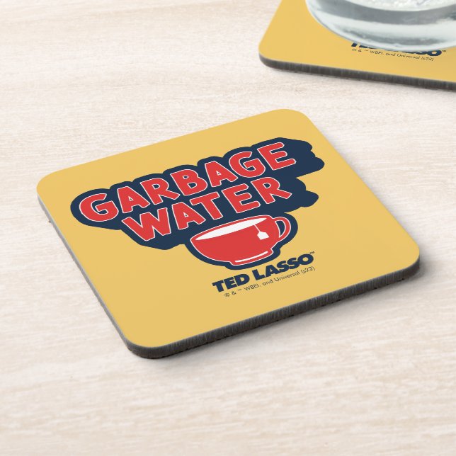 Ted Lasso | Garbage Water Tea Graphic Beverage Coaster (Left Side)