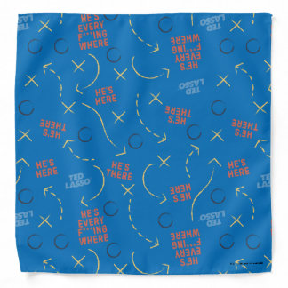Ted Lasso | He's Here He's There Playbook Pattern Bandana