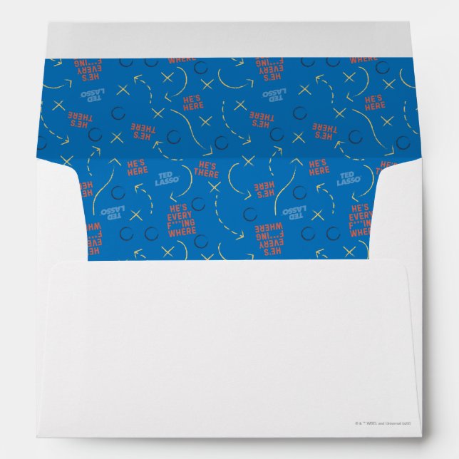 Ted Lasso | He's Here He's There Playbook Pattern Envelope (Back (Bottom))