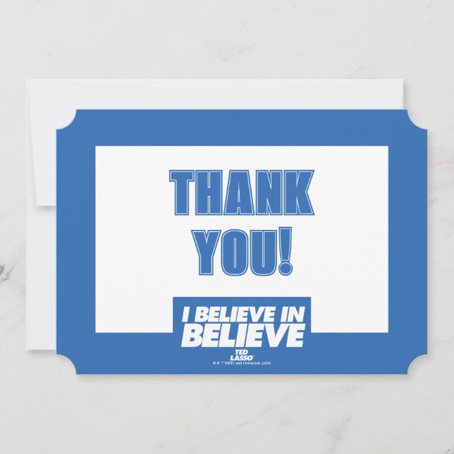 Ted Lasso | I Believe in Believe Note Card (Front)