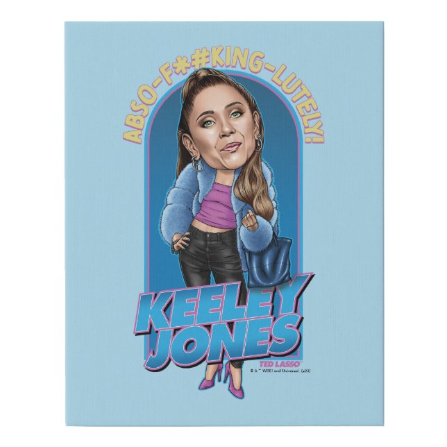Ted Lasso | Keeley Jones Bobblehead Faux Canvas Print (Front)
