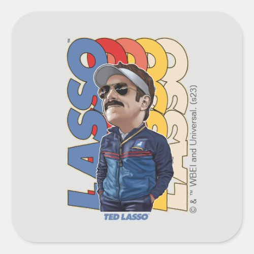 Ted Lasso  Lasso Bobblehead Square Sticker