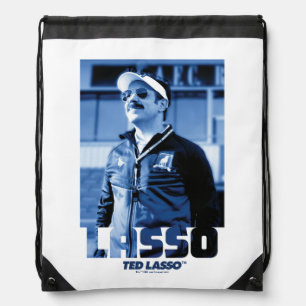 Ted Lasso   Lasso Photo Portrait Graphic Drawstring Bag