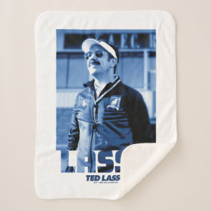 Ted Lasso   Lasso Photo Portrait Graphic Sherpa Blanket