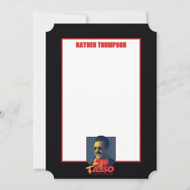 Ted Lasso | Led Tasso Badge Note Card (Front)
