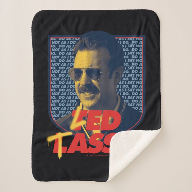 Ted Lasso | Led Tasso Badge Sherpa Blanket (Front)