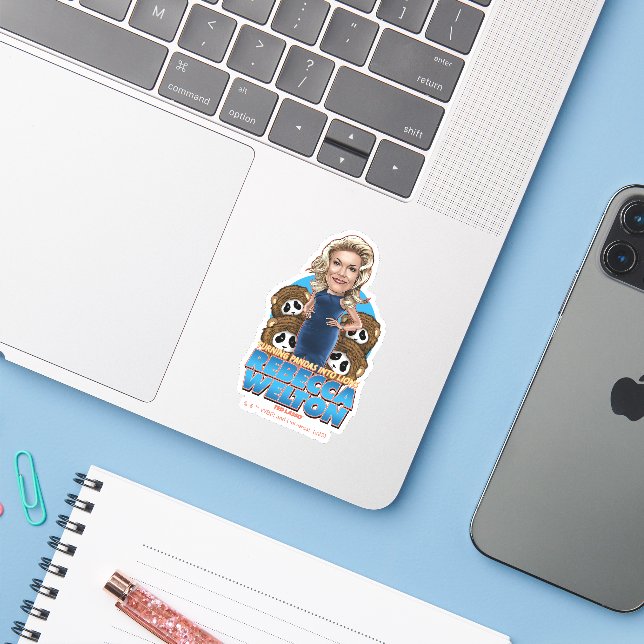 Ted Lasso | Rebecca Welton Bobblehead Sticker (Laptop w/ iPhone)