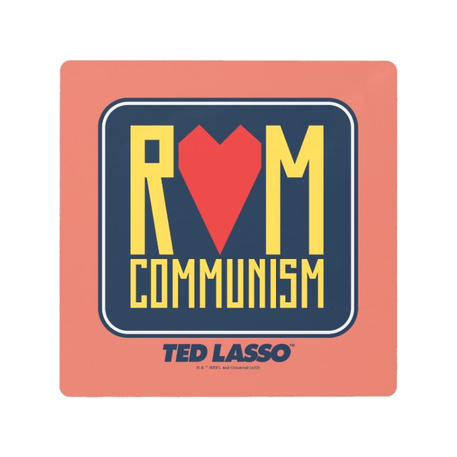 Ted Lasso | Rom Communism Graphic Metal Print (Front)