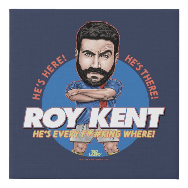 Ted Lasso | Roy Kent Bobblehead Faux Canvas Print (Front)