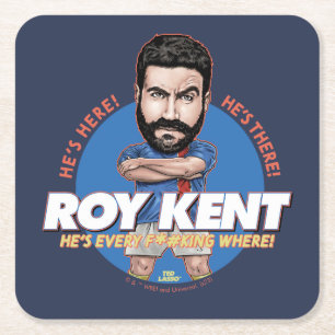 Ted Lasso Roy Kent Bobblehead Square Paper Coaster