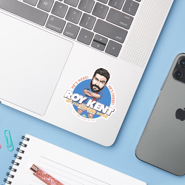 Ted Lasso | Roy Kent Bobblehead Sticker (Laptop w/ iPhone)