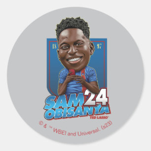 Ted Lasso   Sam Obisanya Bobblehead Classic Round Sticker
