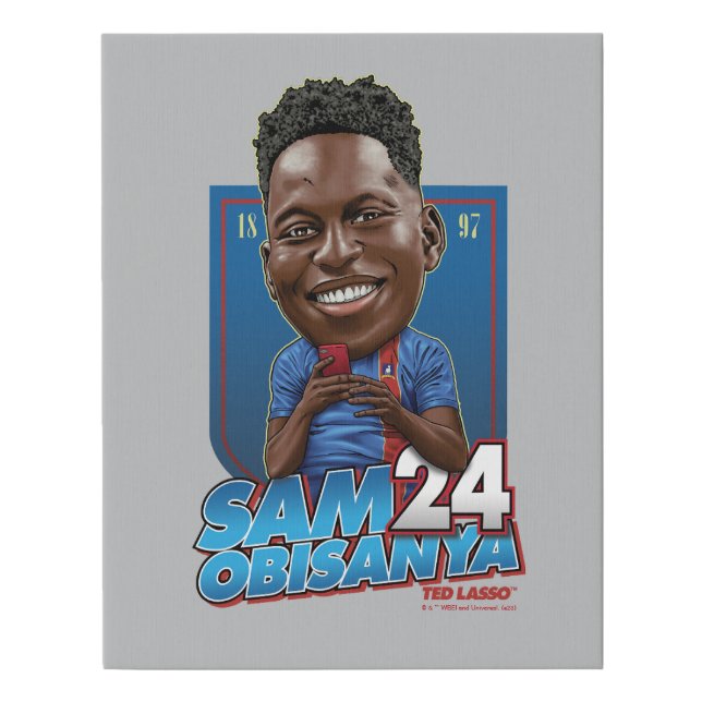 Ted Lasso | Sam Obisanya Bobblehead Faux Canvas Print (Front)