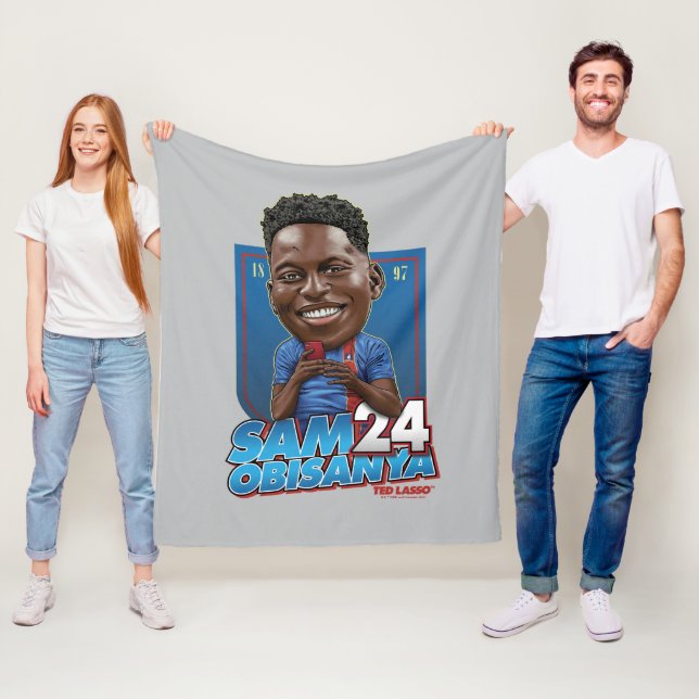 Ted Lasso | Sam Obisanya Bobblehead Fleece Blanket (In Situ)