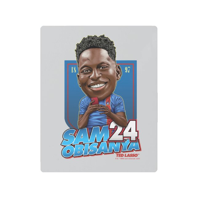 Ted Lasso | Sam Obisanya Bobblehead Metal Print (Front)