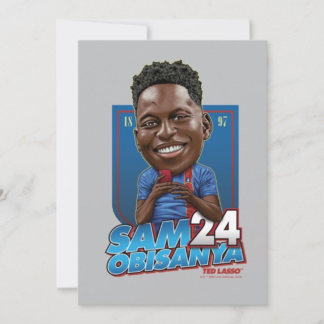 Ted Lasso | Sam Obisanya Bobblehead Note Card (Front)