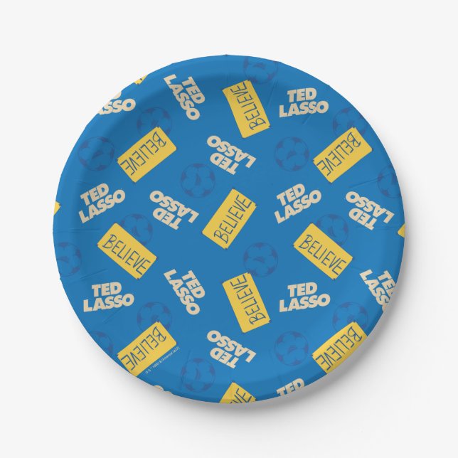 Ted Lasso Soccer Pattern Paper Plates (Front)