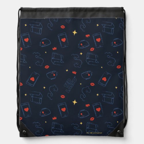 Ted Lasso  Tea and Biscuit Icon Toss Pattern Drawstring Bag
