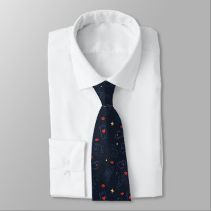Ted Lasso   Tea and Biscuit Icon Toss Pattern Neck Tie