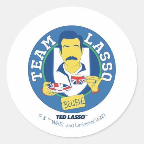 Ted Lasso  Team Lasso Tea Iconic Avatar Classic Round Sticker