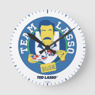 Ted Lasso   Team Lasso Tea Iconic Avatar Round Clock