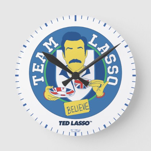 Ted Lasso  Team Lasso Tea Iconic Avatar Round Clock