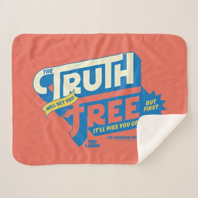 Ted Lasso | The Truth Will Set You Free Sherpa Blanket (Front (Horizontal))
