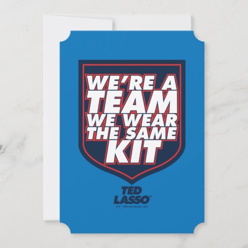 Ted Lasso  Were A Team Typography Graphic Note Card