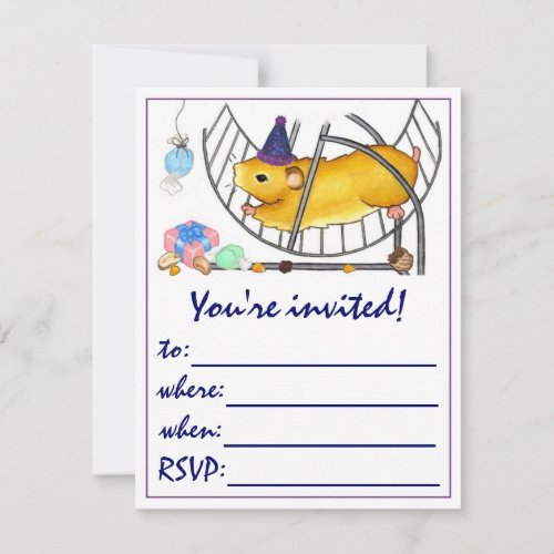 Ted the hamster invitations