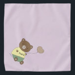 Tedd E. Teddy Bear Personalized Muted Purple Pet Bandana<br><div class="desc">I love this gorgeous muted lilac background color! To me it's very silky. Adorned with a cute teddy bear...  holding a balloon. On his belly,  he has your pet's name. Background color is customizable,  as are the font,  font color,  and name... using the edit menu. Make it your own!</div>