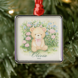 Tedder Bear Garden Metal Ornament