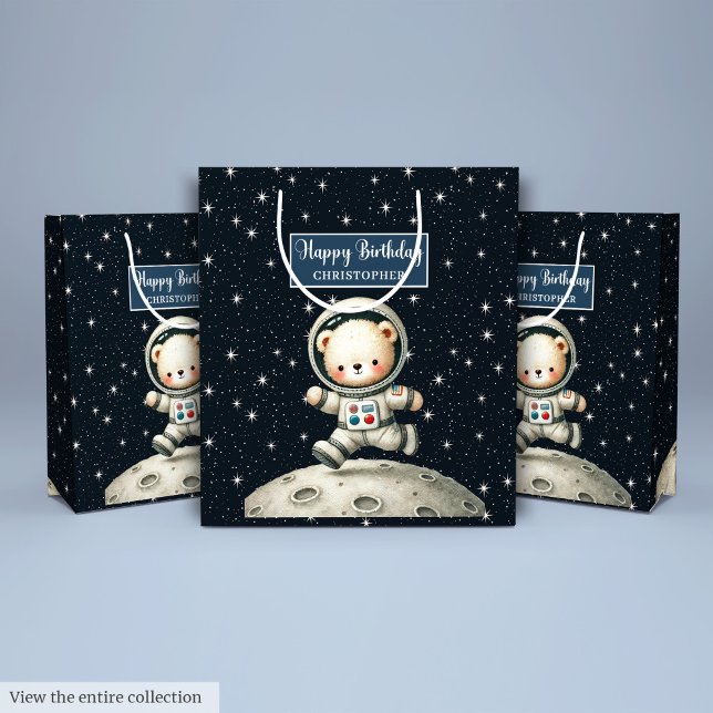 Teddy Astronaut Gift Bag for Little Boy Party (Teddy Astronaut Gift Bag for Little Boy Party)