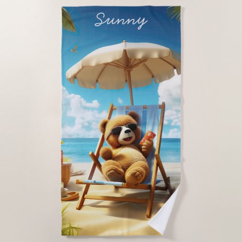 Teddy at the Beach _  Bear Towels for Summer Fun