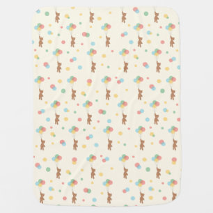 Teddy Balloons Baby Blanket