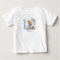 Teddy Bear 1st Birthday Blue Beige Baby T-shirt
