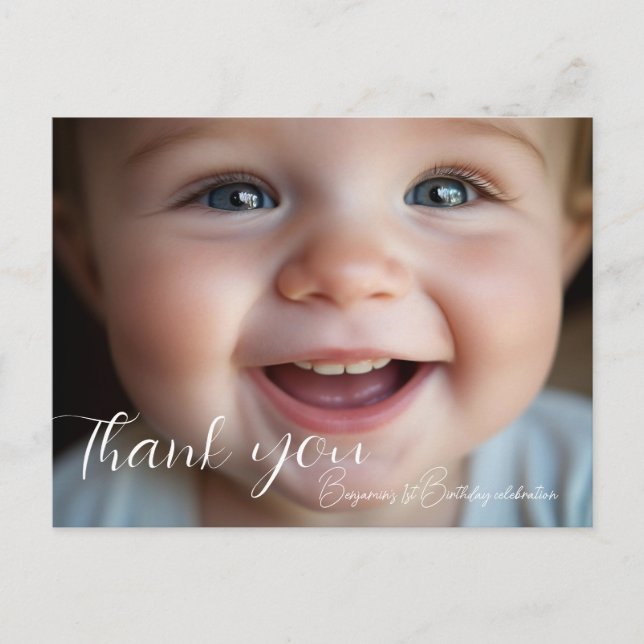 Teddy Bear 1st Birthday Colorful Balloons Postcard (Front)