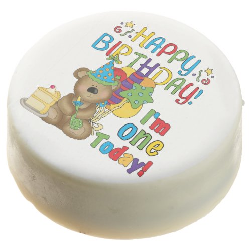 Teddy Bear 1st Birthday Dipped Oreos and Pops