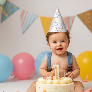 Teddy Bear 1st Birthday Paper Party Hat