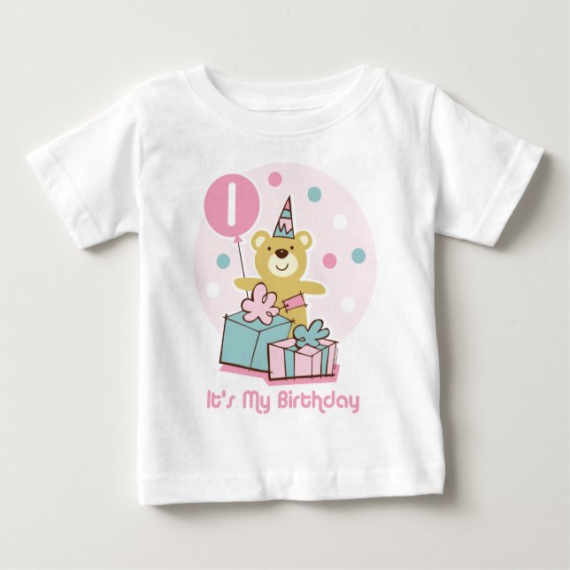 Teddy Bear 1st Birthday T-Shirt (Front)
