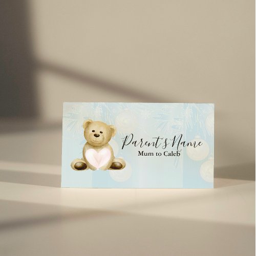 Teddy Bear 2  Hearts Business Card